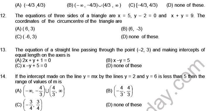 jee-mathematics-straight-lines-mcqs-set-a-multiple-choice-questions